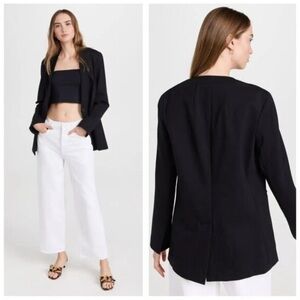 SPANX The Perfect Collarless One Button Ponte Blazer in Navy Size XS 20384R